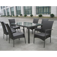Al aire libre muebles pila silla KD mesa de comedor